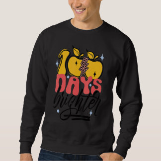 100 Days Brighter Lightning Bolt Teacher 100th Day Sweatshirt
