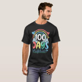 100 Days Brighter Rainbow Teacher Student 100th Da T-Shirt (Vorne ganz)