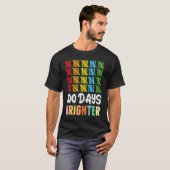 100 Days Brighter Student Happy 100th Day Of Schoo T-Shirt (Vorne ganz)