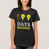 100 Days Brighter Teacher Student 100th Day of Sch T-Shirt (Vorderseite)