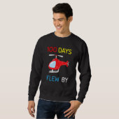 100 Days Flew By 100 Days Of School  helicopter 2 Sweatshirt (Vorne ganz)