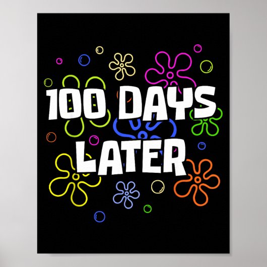 100 Days Later 100th Day Of School Teacher Student Poster (Vorne)