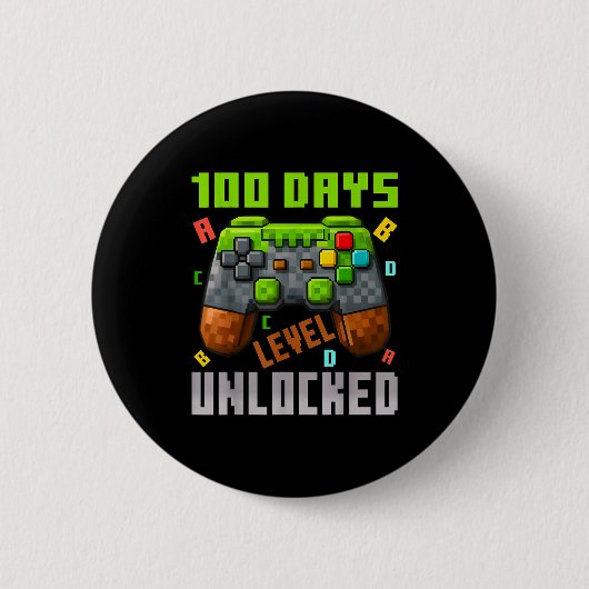 100 Days Level Unlocked Gaming 100 Days Of School Button (Vorderseite)
