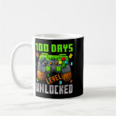 100 Days Level Unlocked Gaming 100 Days Of School Kaffeetasse (Links)