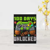 100 Days Level Unlocked Gaming 100 Days Of School  Karte (Gelbe Blume)