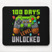 100 Days Level Unlocked Gaming 100 Days Of School  Mousepad (Vorne)