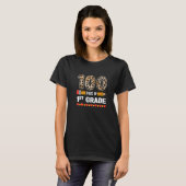 100 Days Of 1st Grade Leopard 100th Day Of School  T-Shirt (Vorne ganz)