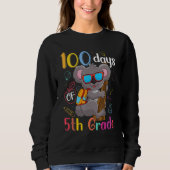 100 Days Of 5th Grade Koala 100th Day School Fifth Sweatshirt (Vorderseite)
