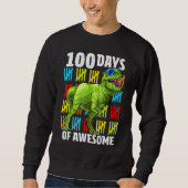 100 Days of Awesome Dinosaur Rex Boys 100th Day Of Sweatshirt (Vorderseite)