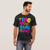 100 Days of Brains And Bows 100 Days Of School Gir T-Shirt (Vorne ganz)