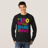 100 Days of Brains And Bows 100 Days Of School Gir T-Shirt (Vorne ganz)