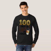 100 Days Of Coffee And Chaos 100th Day Of School F T-Shirt (Vorne ganz)