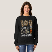 100 Days Of Coffee And Chaos 100th Day Of School L Sweatshirt (Vorne ganz)