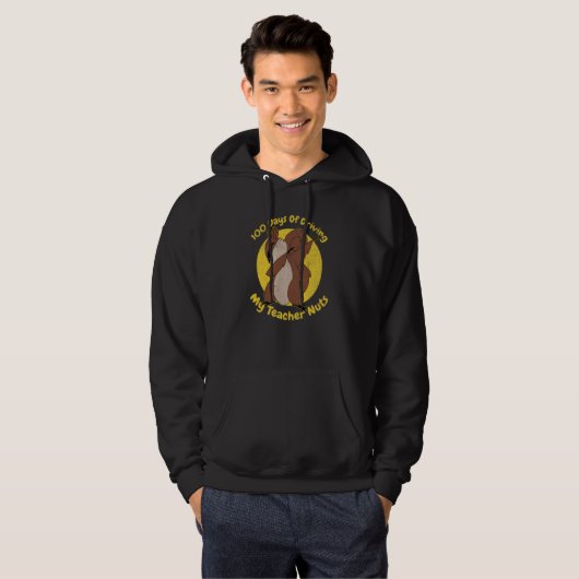 100 Days of Driving My Teacher Nuts Squirrel Roden Hoodie (Vorne ganz)