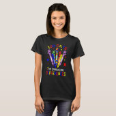 100 Days Of Embracing Differences Autism 100th Day T-Shirt (Vorne ganz)