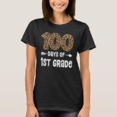 100 Days Of First Grade Teacher Student 100th Day T-Shirt (Vorderseite)