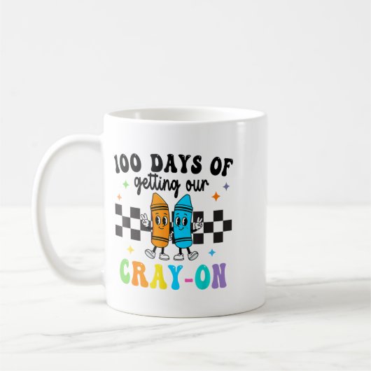 100 Days Of Getting Your Cray-on School Teacher Bo Kaffeetasse (Links)