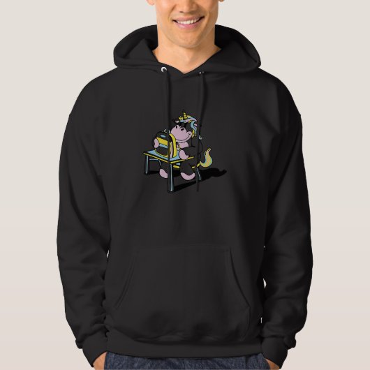 100 days of great learning Unicorn Hoodie (Vorderseite)