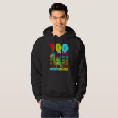 100 Days Of Kindergarten Dinosaur Rex Dinosaur Bo Hoodie (Vorne ganz)