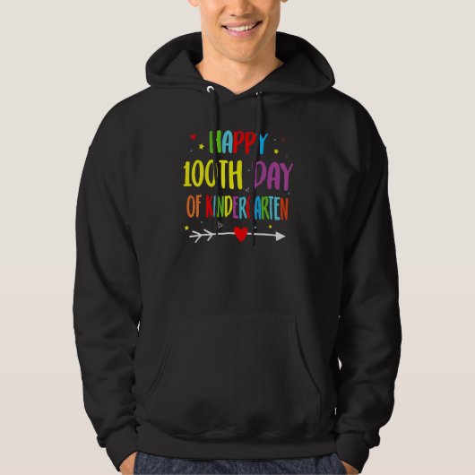 100 Days Of Kindergarten - Happy 100th Day Of Scho Hoodie (Vorderseite)