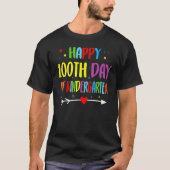 100 Days Of Kindergarten - Happy 100th Day Of Scho T-Shirt (Vorderseite)