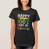 100 Days Of Kindergarten - Happy 100th Day Of Scho T-Shirt (Vorderseite)