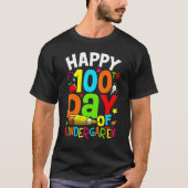 100 Days Of Kindergarten Kids Cute Happy 100th Day T-Shirt (Vorderseite)
