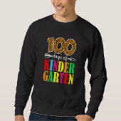 100 Days Of Kindergarten Leopard  100 Days Of Scho Sweatshirt (Vorderseite)