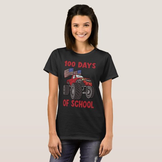 100 Days Of Kindergarten Monster Truck T-Shirt (Vorne ganz)