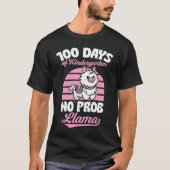 100 Days Of Kindergarten No Prob Llama Cute Animal T-Shirt (Vorderseite)