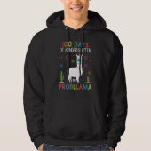 100 Days of Kindergarten No Probllama Llama Mask Q Hoodie (Vorderseite)