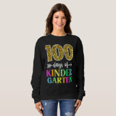 100 Days Of Kindergarten School Teacher Leopard 10 Sweatshirt (Vorne ganz)