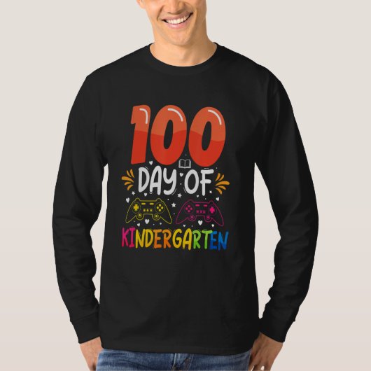 100 Days Of Kindergarten  Student Teacher T-Shirt (Vorderseite)