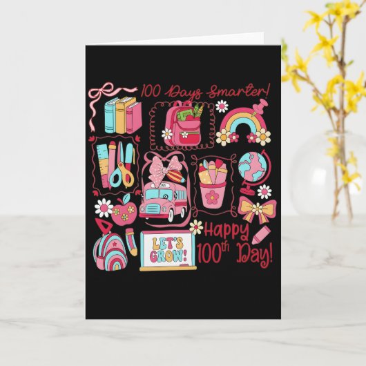 100 Days of Learning | We Did It 100th Karte (Gelbe Blume)