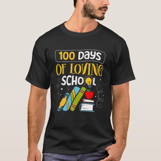 100 Days Of Loving School Leopard 100th Day Teache T-Shirt (Vorderseite)