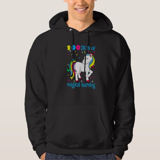 100 Days Of Magical Learning 100th Day Of School U Hoodie (Vorderseite)