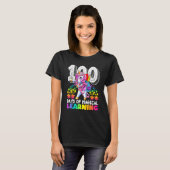 100 Days Of Magical Learning Flossing Unicorn For T-Shirt (Vorne ganz)