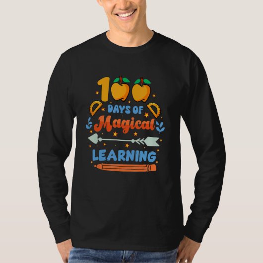100 Days Of Magical Learning  Student Teacher T-Shirt (Vorderseite)
