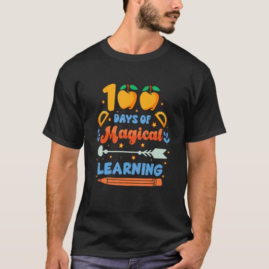 100 Days Of Magical Learning  Student Teacher T-Shirt (Vorderseite)