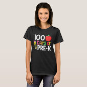 100 Days Of Pre K  Happy 100th Day Of School Teach T-Shirt (Vorne ganz)