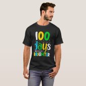 100 Days Of School 100 Days Brighter  Student Teac T-Shirt (Vorne ganz)