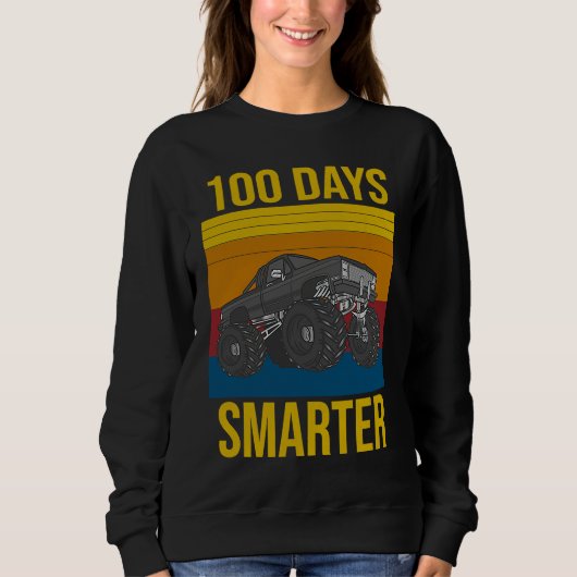 100 Days of School 100th Day 100 Days Smarter Mons Sweatshirt (Vorderseite)