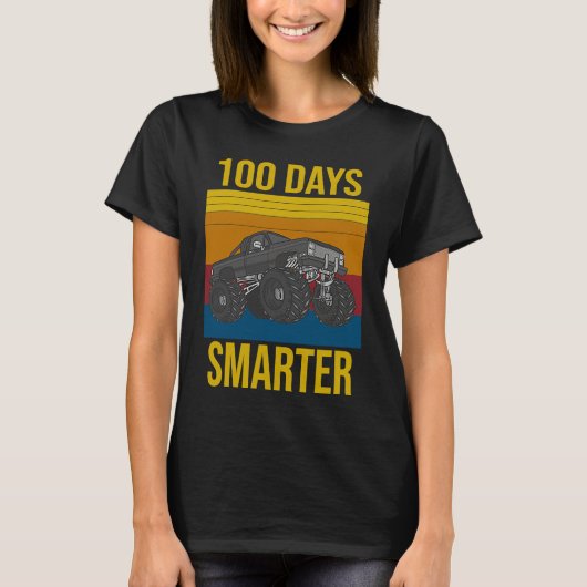 100 Days of School 100th Day 100 Days Smarter Mons T-Shirt (Vorderseite)