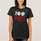 100 Days of School 100th Day Baseball Teacher Kids T-Shirt (Vorderseite)