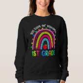 100 Days Of School 1st Grade Cute Rainbow 100th Da Sweatshirt (Vorderseite)