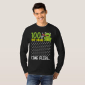 100 Days of School 3rd Grade Frog Time Flies Boys T-Shirt (Vorne ganz)