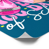 100 Days Of School 4th Grade Girls Coquette Bow  Poster (Ecke)