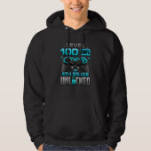 100 Days Of School 4th Grade Level Unlocked Video Hoodie (Vorderseite)