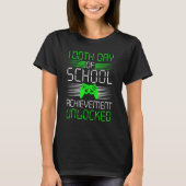100 Days Of School Achievement Unlocked Video Game T-Shirt (Vorderseite)