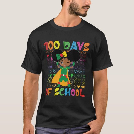 100 Days Of School and Black History Month African T-Shirt (Vorderseite)